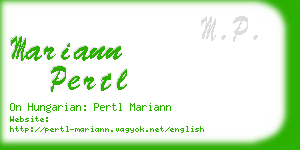 mariann pertl business card